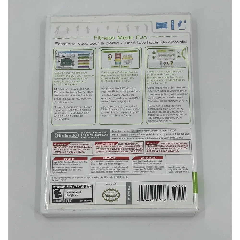 Wii Fit (Nintendo Wii WiiU)‎ GAME + Wii Fit Plus Tested